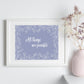 Inspirational Word Art - All things are possible - Leaf Design Wall Decor (10x8 print) choose from 5 colors | Lavender shown in white frame next to light pink bud vase | oak7west.com