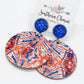 Americana Red, White, and Blue Fireworks and Sparkle Dangle Earrings | oak7west.com