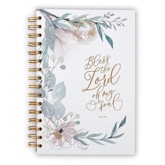 Spiral Bound Graph Dot Journal - Bless the Lord oh my soul | oak7west.com