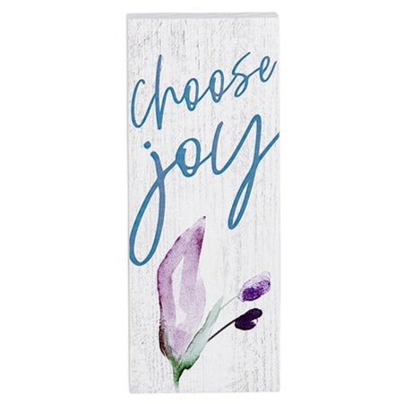 Choose Joy - Inspirational Wood Message Block | oak7west.com