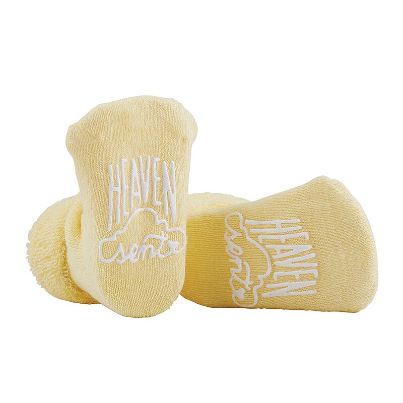 Heaven Sent Yellow Baby Socks (3-12 months) | oak7west.com