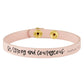 Be Strong and Courageous Bracelet - Adjustable Snap Bracelet | Inspirational Christian Bracelets | Adjustable Stackable Snap Bracelets | oak7west.com