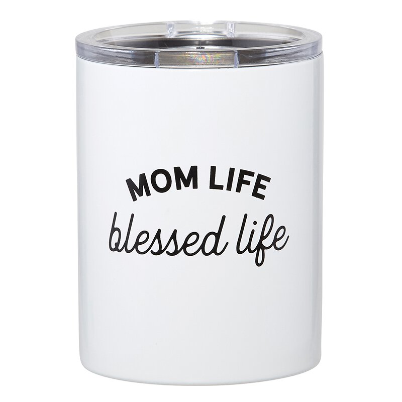 Mom Life Blessed Life - Stainless Steel Tumbler | oak7west.com