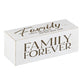 Family Forever Message Wood Block | FAMILY FOREVER | Family... where life begins and love never ends | oak7west.com