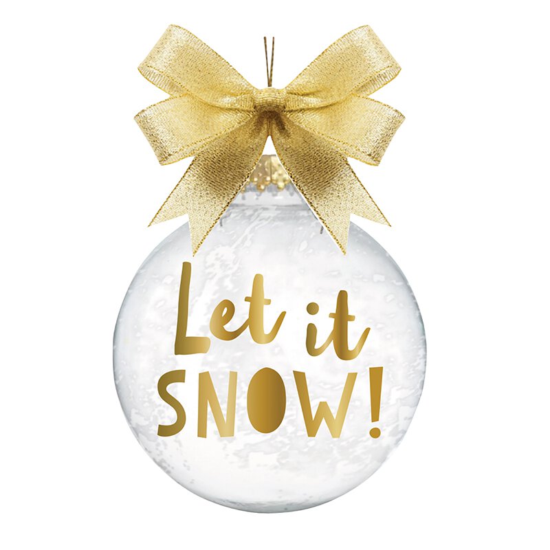 Copy of Glass Christmas Ornament - Let it Snow! | oak7west.com