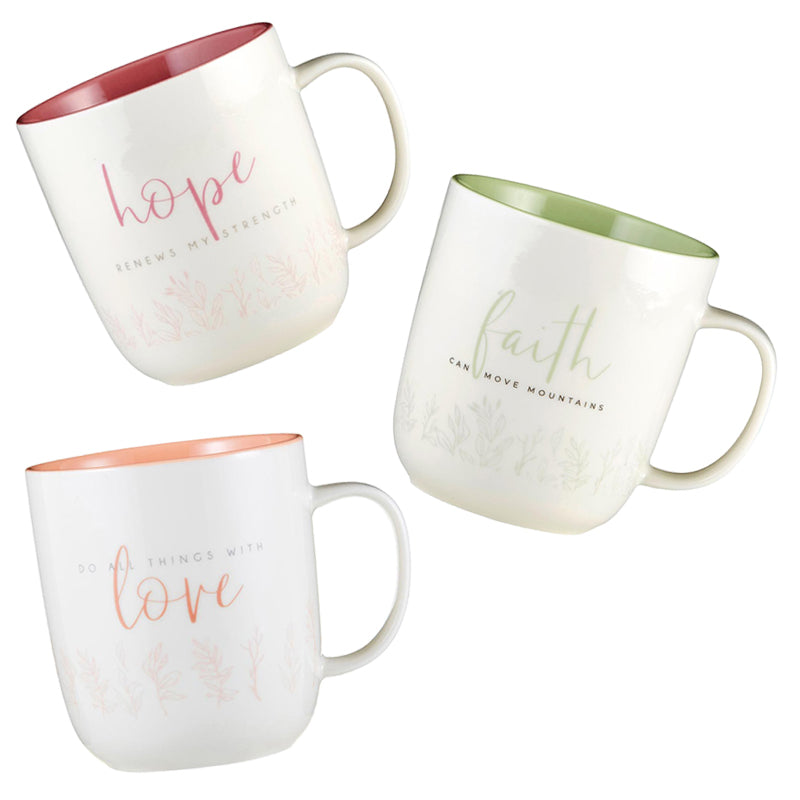 Faith Hope Love Coffee Mugs | oak7west.com