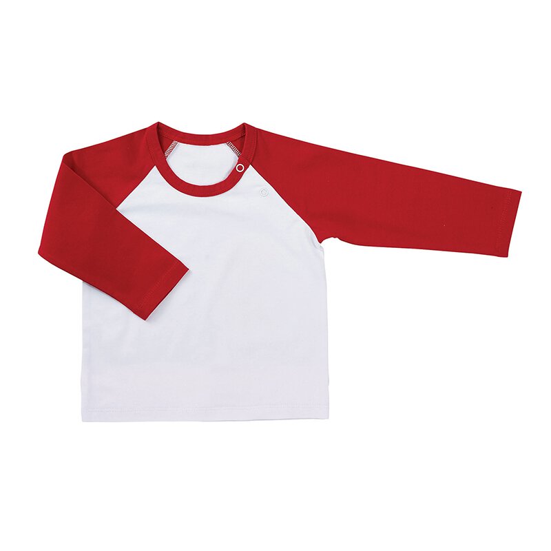Red and White Baseball T-Shirt (6-12 months) | mix and match | oak7west.com