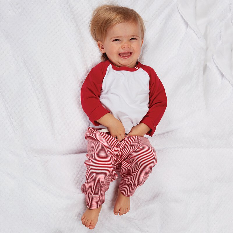 Red and White Striped Pants (6-12 months) | mix and match with red and white baseball t-shirt | oak7west.com