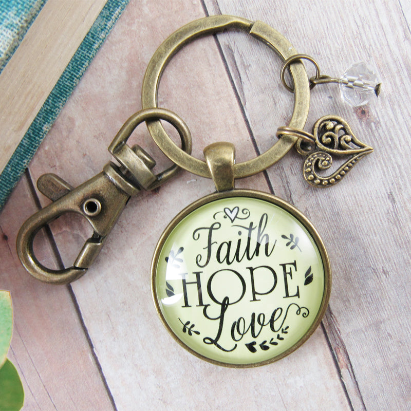 Keychain - Faith Hope Love | oak7west.com