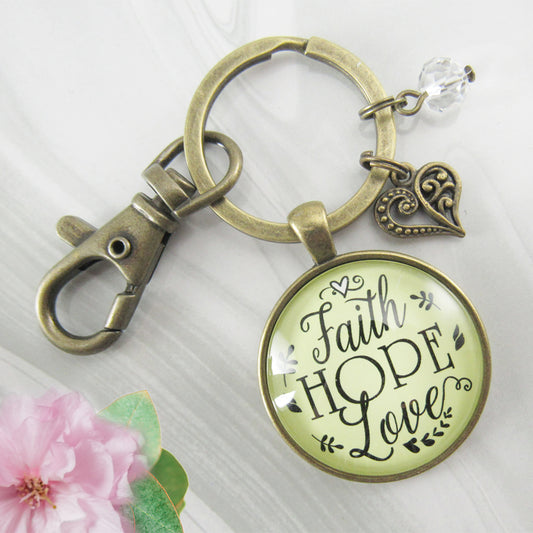 Keychain - Faith Hope Love | oak7west.com