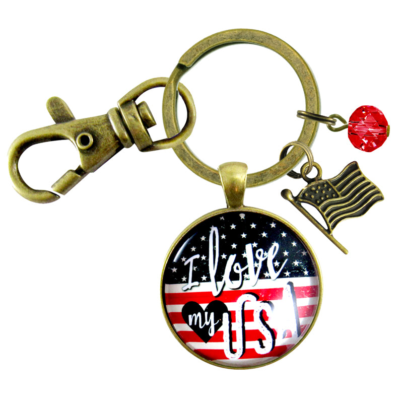 Keychain - I love my USA | oak7west.com