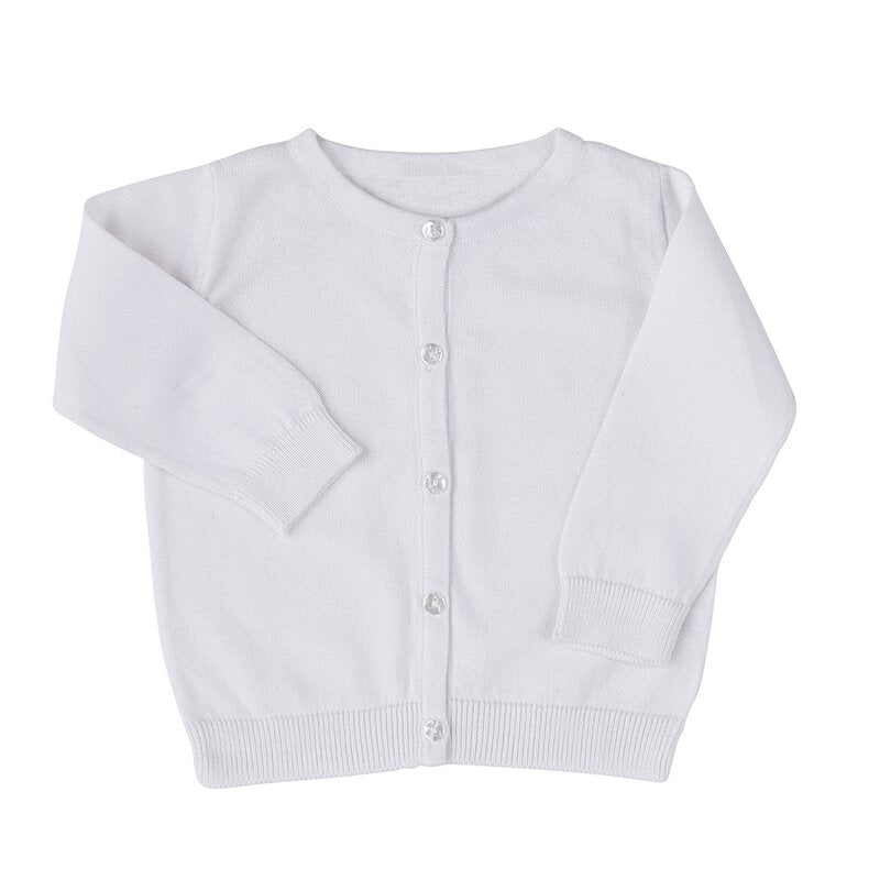 Lightweight White Sweater Knit Cardigan (6-12 months) | oak7west.com