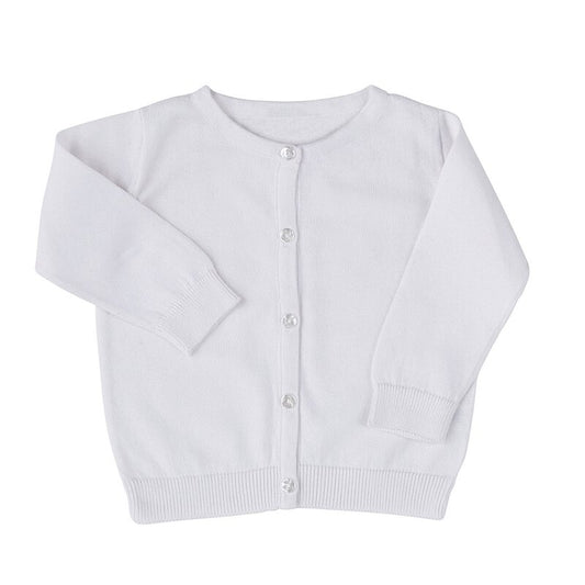 Lightweight White Sweater Knit Cardigan (6-12 months) | oak7west.com