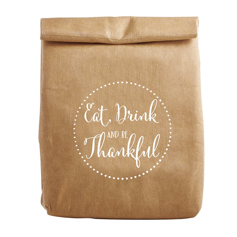 Insulated Lunch Bag - Eat, Drink and be Thankful | oak7west.com