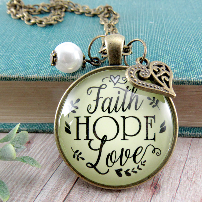 Necklace - Faith Hope Love | oak7west.com