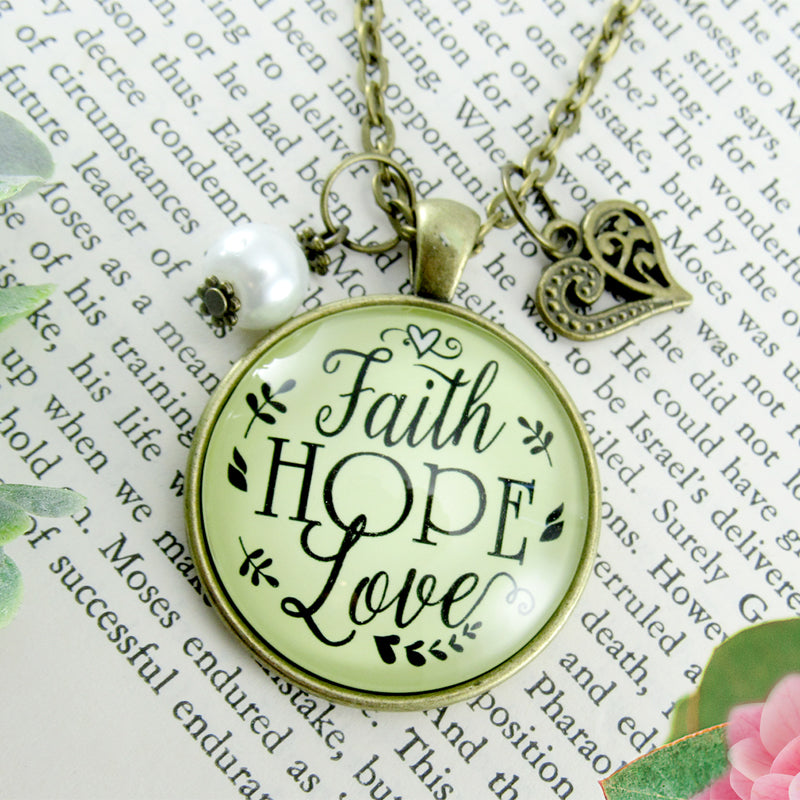 Necklace - Faith Hope Love | oak7west.com