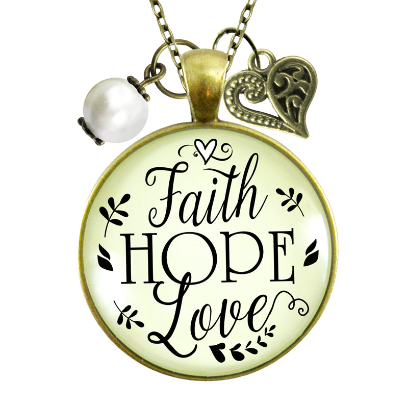 Necklace - Faith Hope Love | oak7west.com