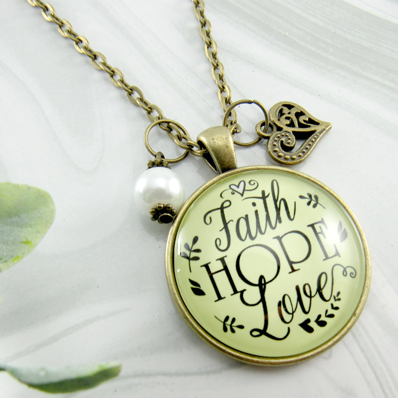 Necklace - Faith Hope Love | oak7west.com