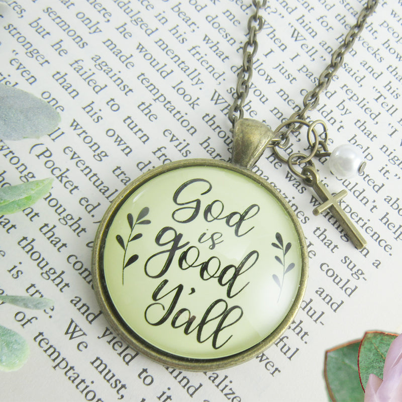 Necklace - God is good y'all | oak7west.com