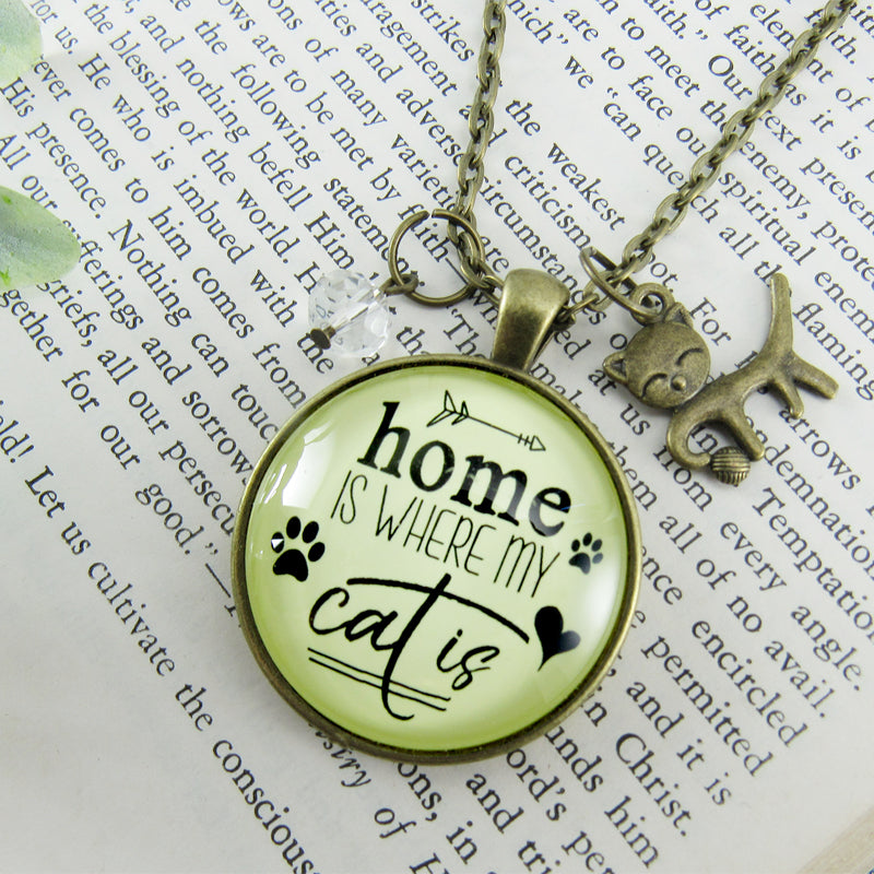 Necklace - Home is where my cat is
