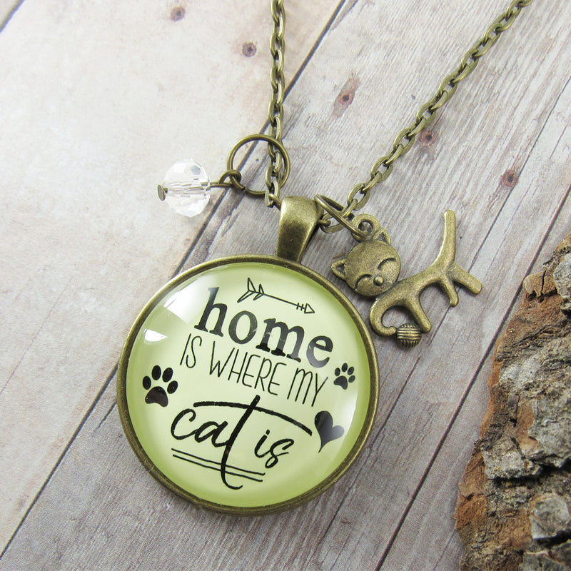 Necklace - Home is where my cat is