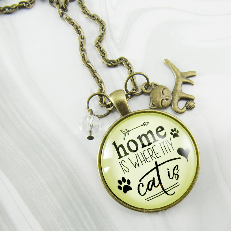 Necklace - Home is where my cat is