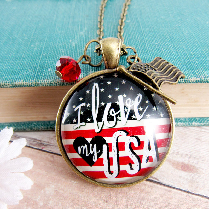 Necklace - I love my USA | oak7west.com