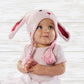 Pink Bunny Knit Hat Beanie (6-24 months)