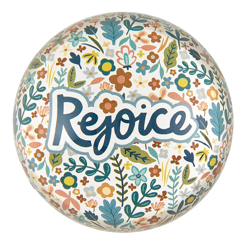 Awesome Gift Collection - Rejoice Glass Dome Paperweight | oak7west.com