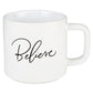 Stackable White Christmas Mug - Believe | oak7west.com