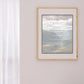 Inspirational Bible Verse Wall Art - The Lord's Prayer, Our Father (Matthew 6:9-16) Christian Wall Poster (16x20) | Shown in natural wood picture frame on pink wall | oak7west.com