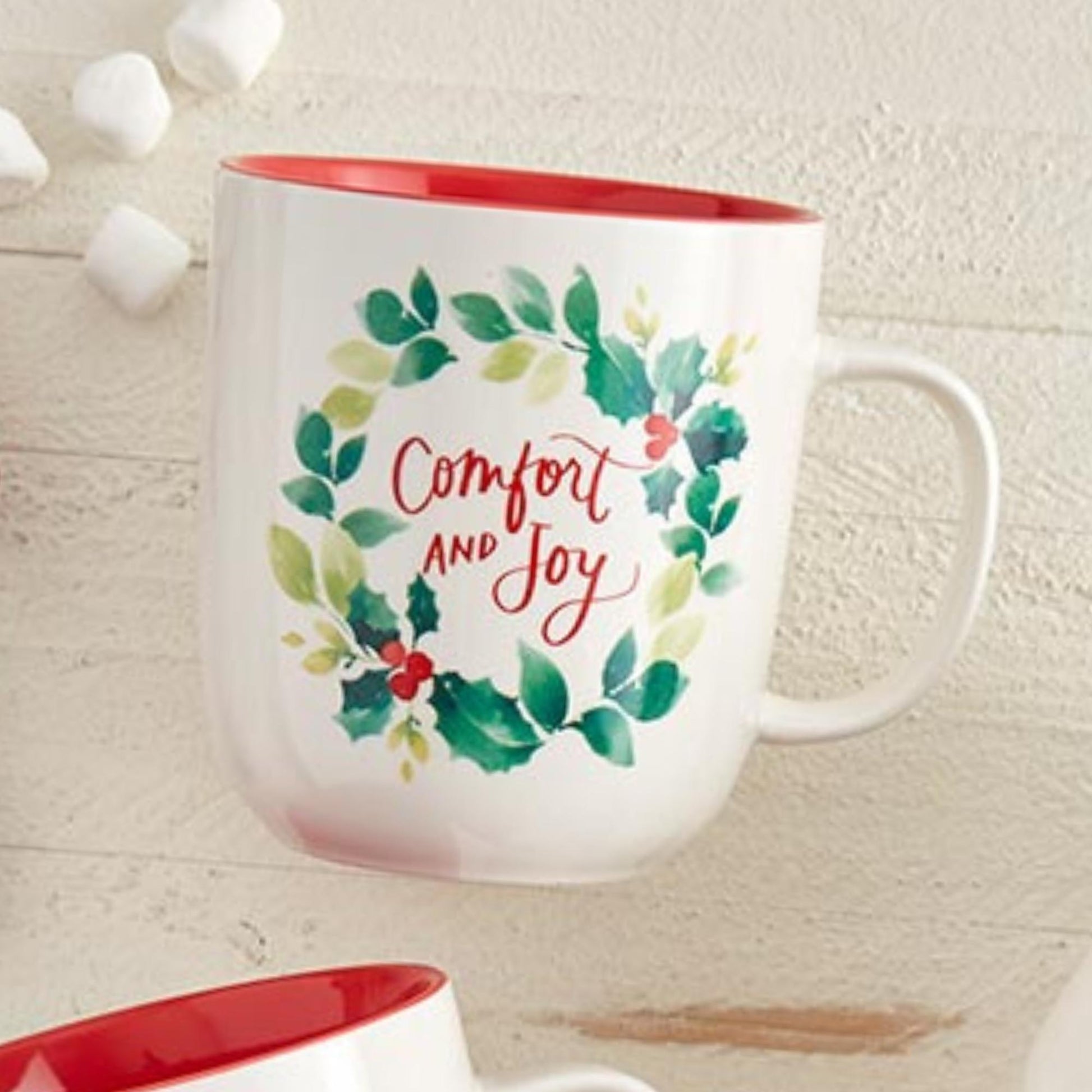 Comfort & Joy – White Christmas Mug