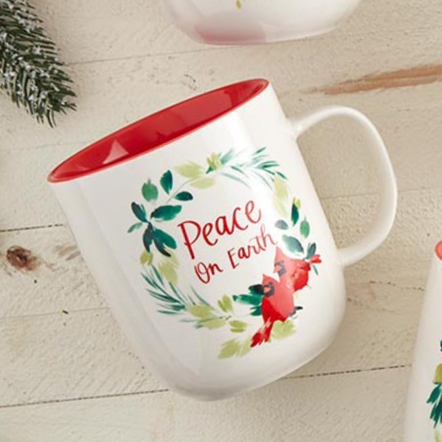 Vintage Style Christmas Mug - Peace on Earth Holiday Drinkware | oak7west.com