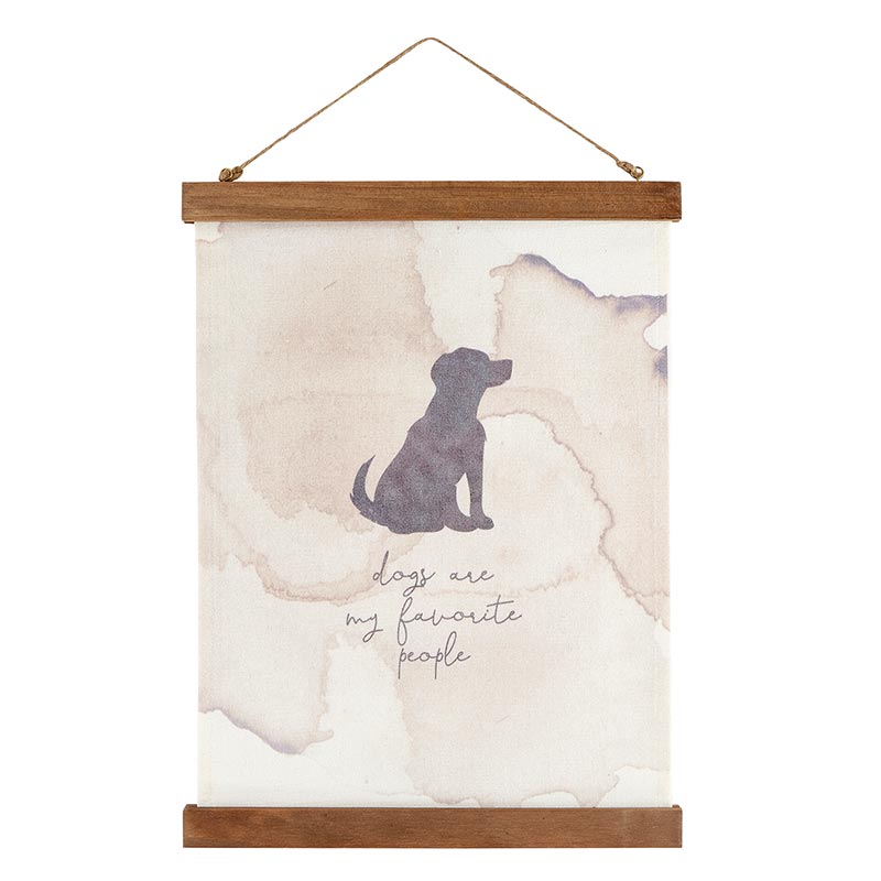 Dogs are my... Canvas Banner with Dog Silhouette Wall Decor | oak7west.com